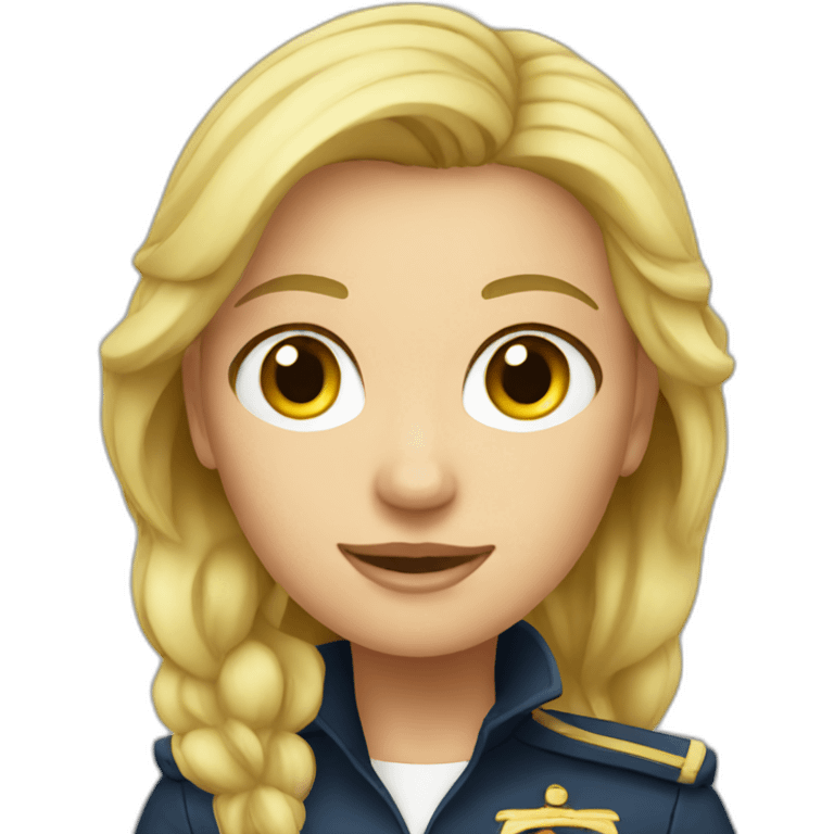 female captain blonde emoji