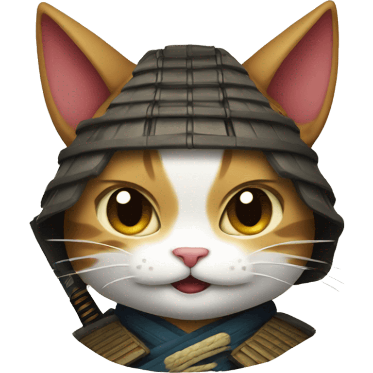 smiling samurai cat emoji