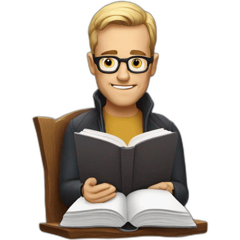 Daniel Jackson reading a book emoji