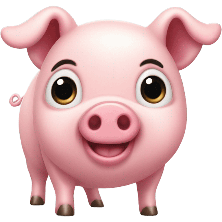 a sexy pink pig emoji