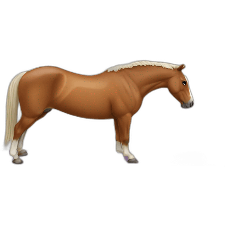 horse doing downward dog emoji