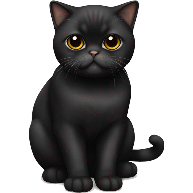 Black black black  exotic shorthair cat emoji