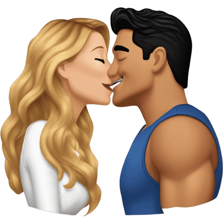 Mario Lopez kissing Blake lively emoji