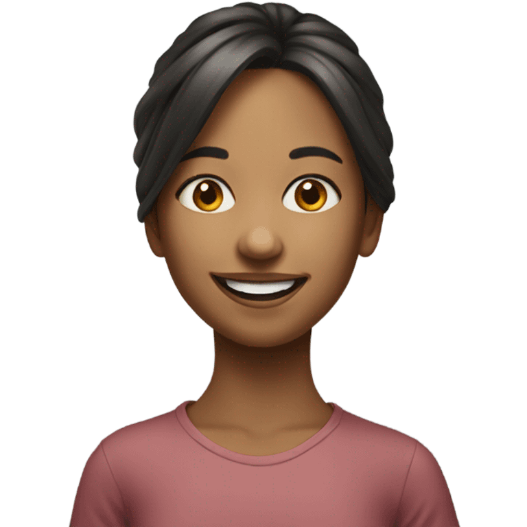 realistic portrait of girl smiling emoji