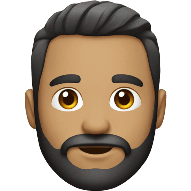 Corte de cabello de hombre “fade” con barba emoji