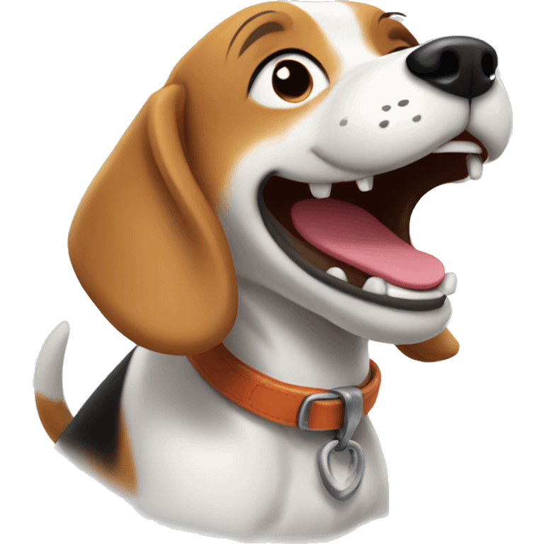 Beagle laughing  emoji