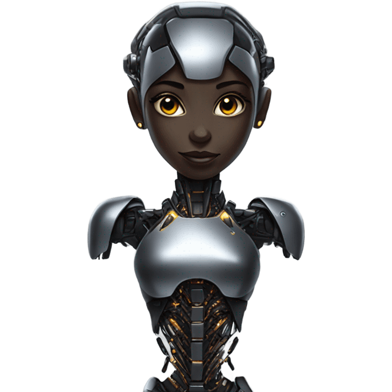 black robot girls  emoji