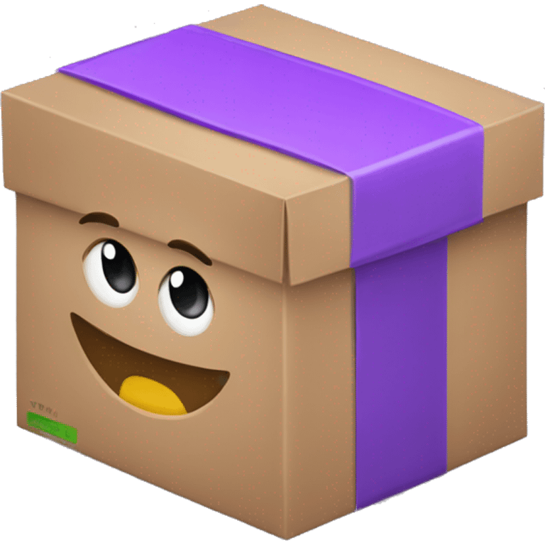 delivery with purple box emoji