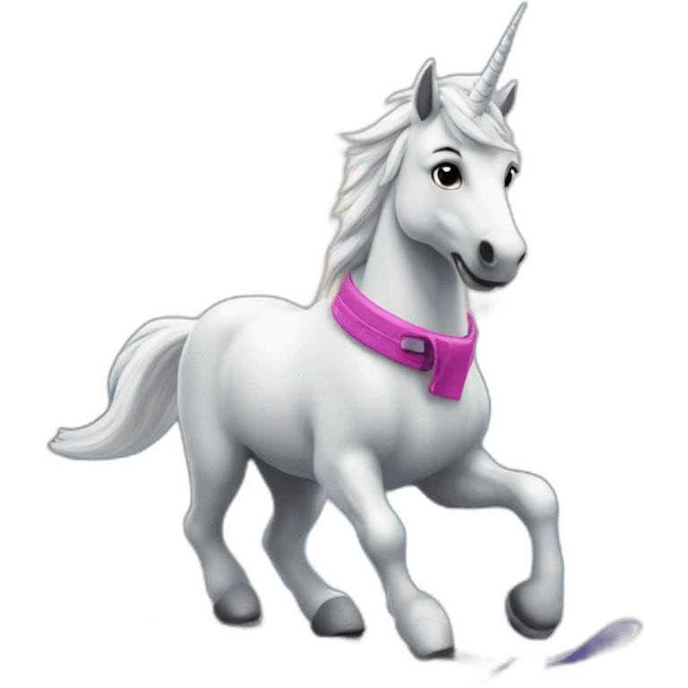 Licorne en ski emoji