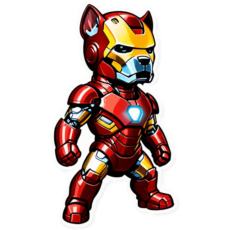 a dog in an ironman suit emoji