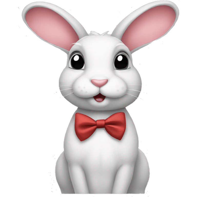 bunny with a bow tie emoji