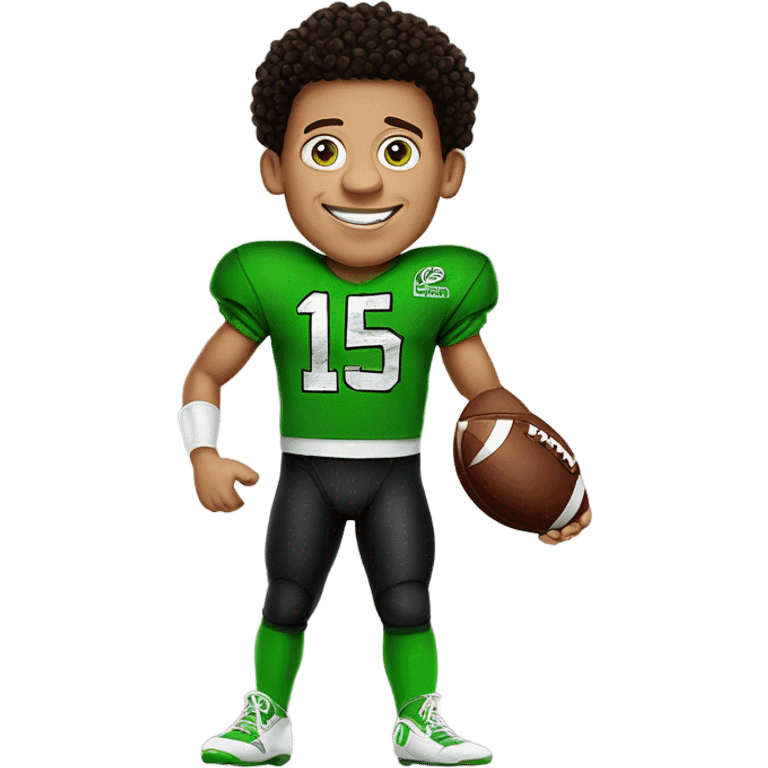 Patrick Mahomes as Kermit the frog emoji