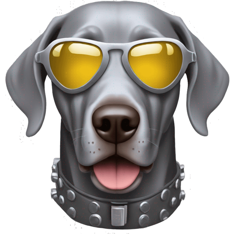 weimaraner steel punk emoji