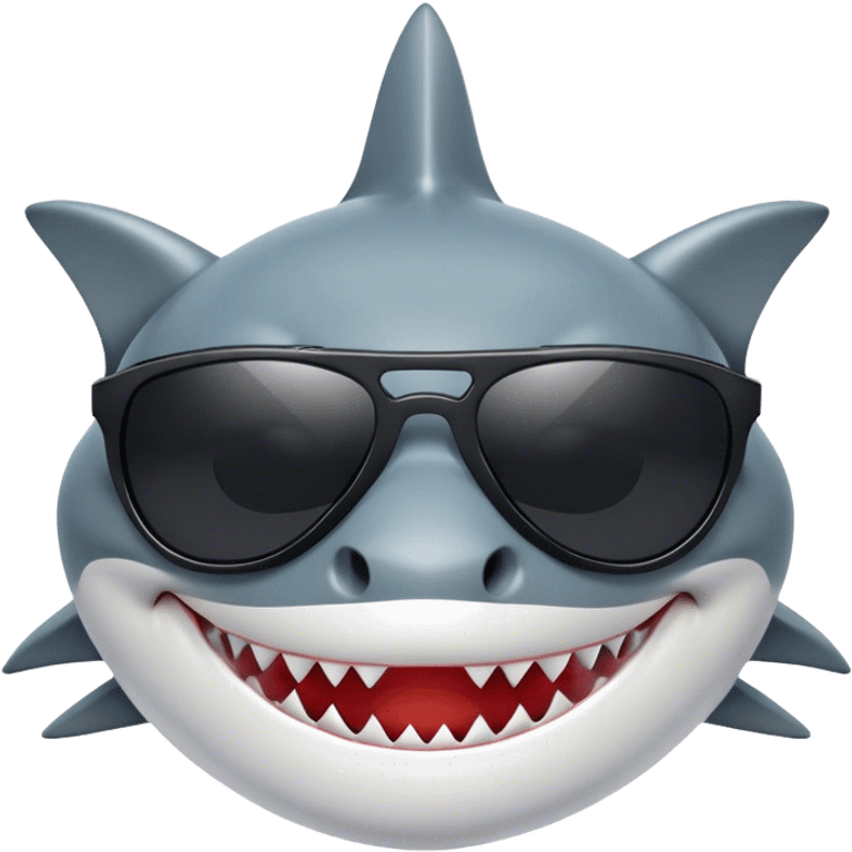 shark head with black sunglasses emoji