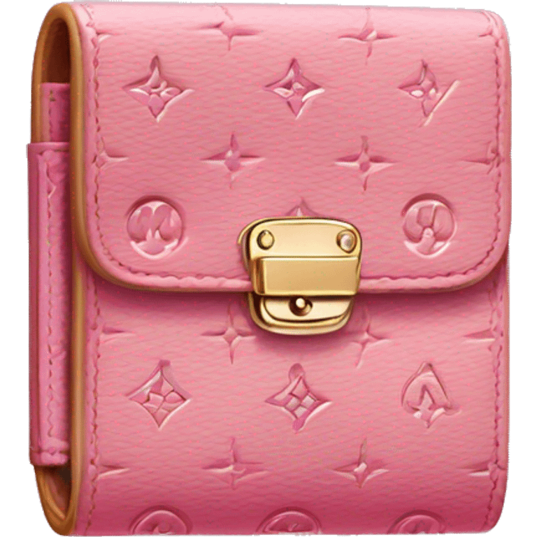 louis vuitton wallet pink  emoji