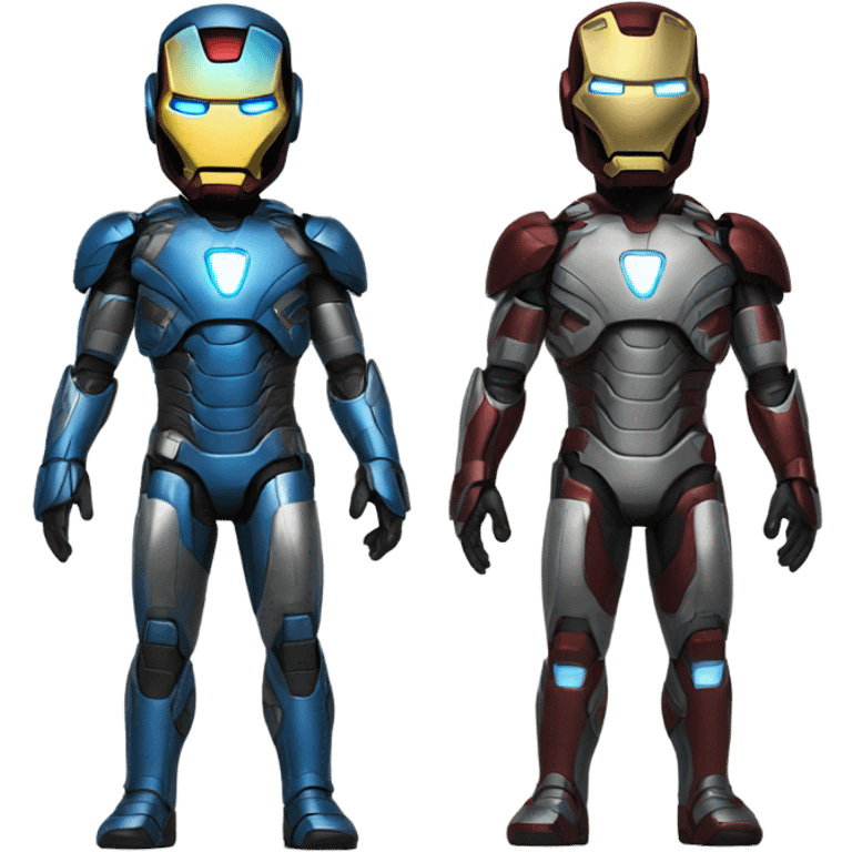 Ironman with a black and blue ironman suit emoji