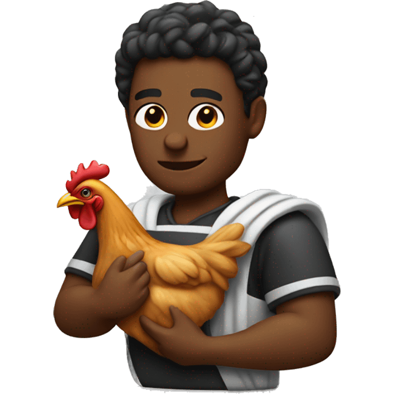 big justice holding a chicken bake emoji