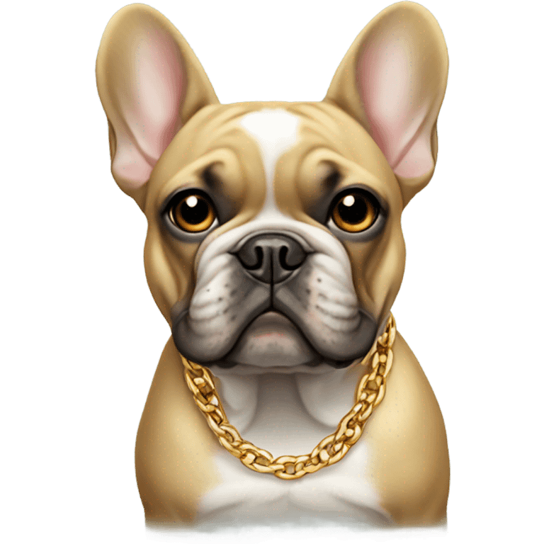 French bulldog with gold chain  emoji