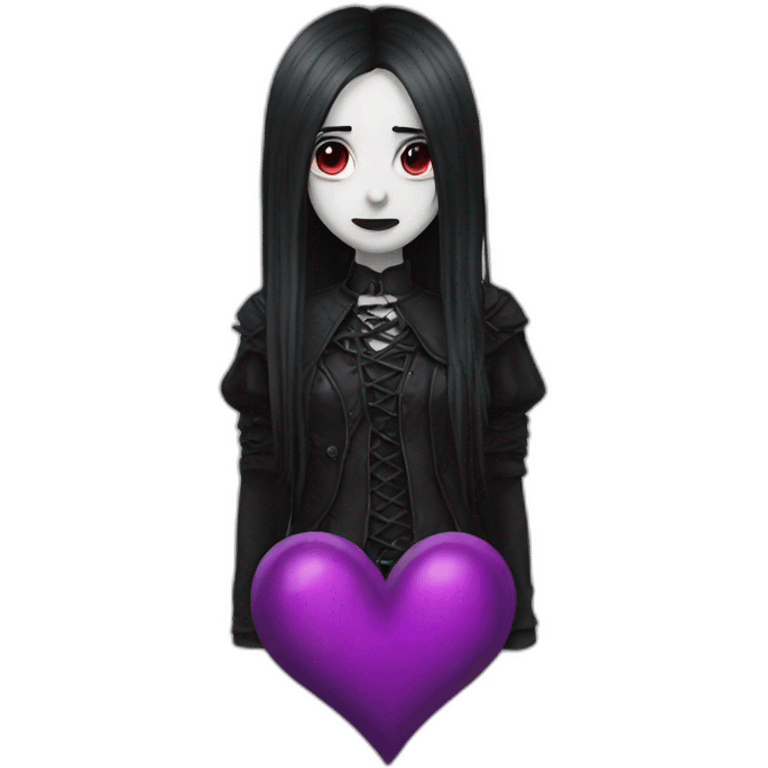 goth heart emoji