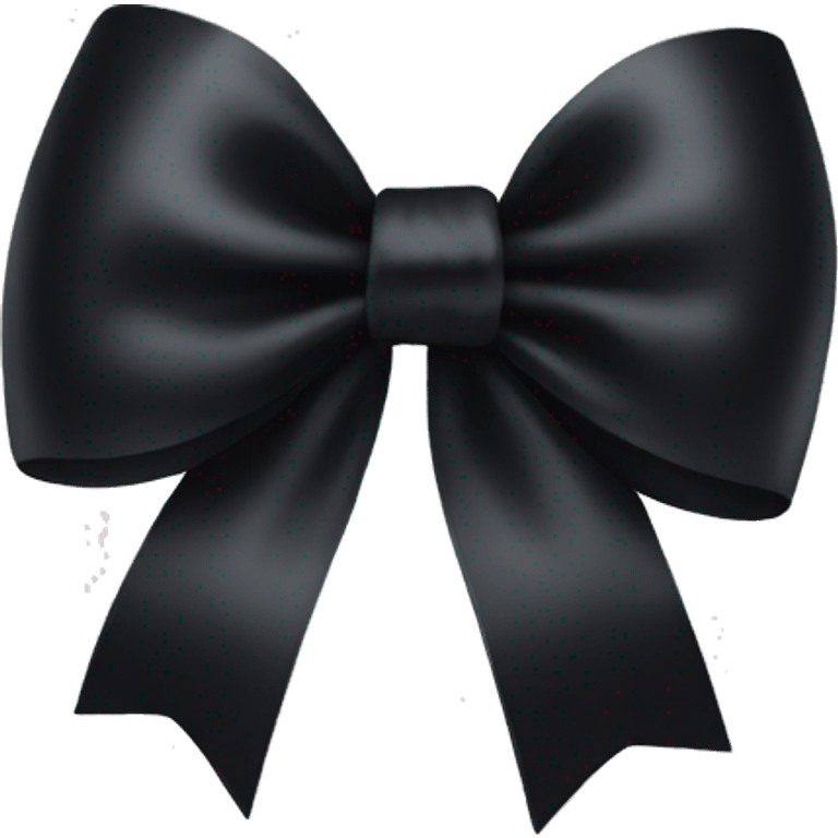 Black satin bow emoji