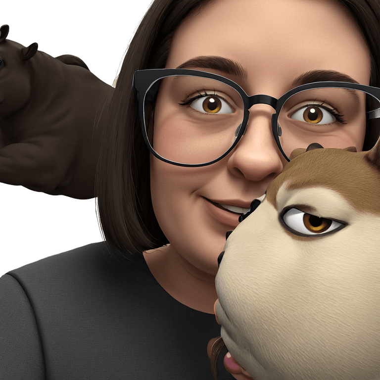 girl with glasses and animal emoji