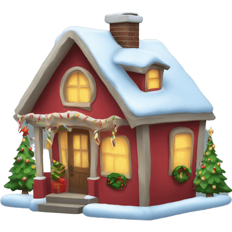 Christmas house emoji