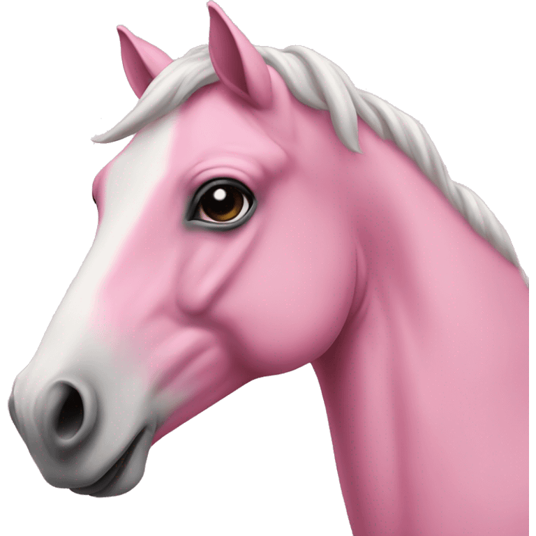 Horse in pink whit a Horn  emoji