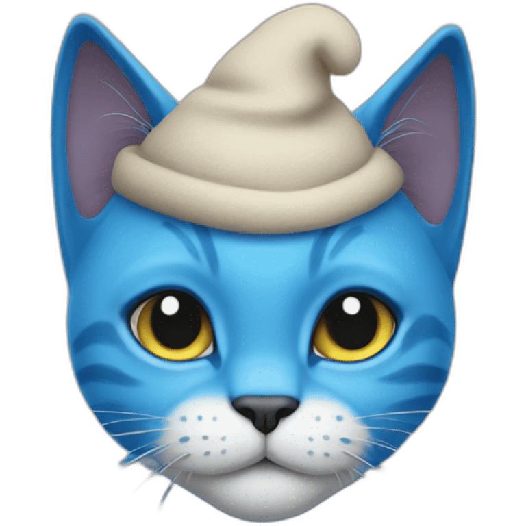 Blue smurf cat emoji