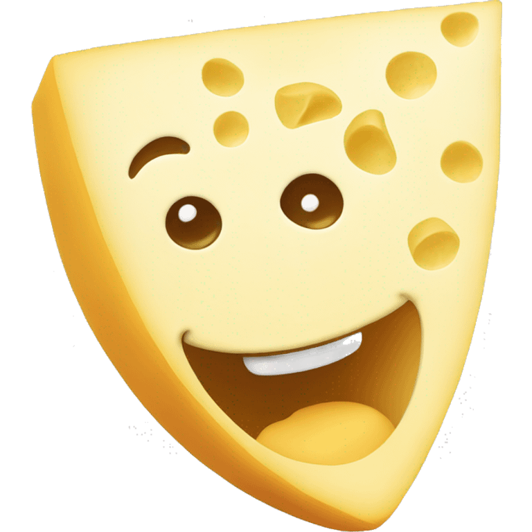 Happy cheese emoji