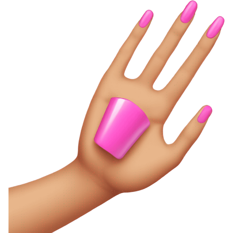 hand waving in pink  emoji