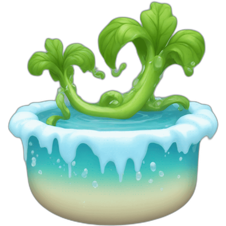 happy curd pond with tendrils emoji