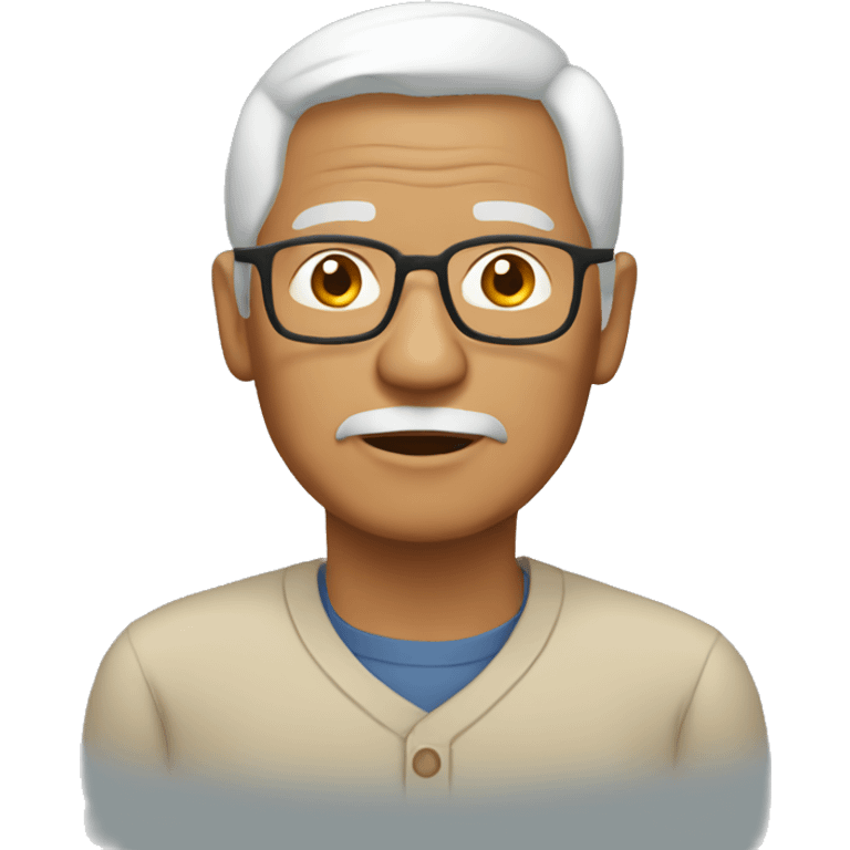 filipino grandfather emoji without glasses emoji