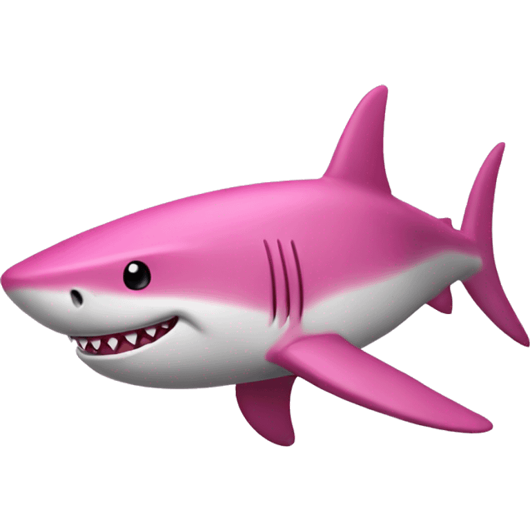 A pink shark emoji