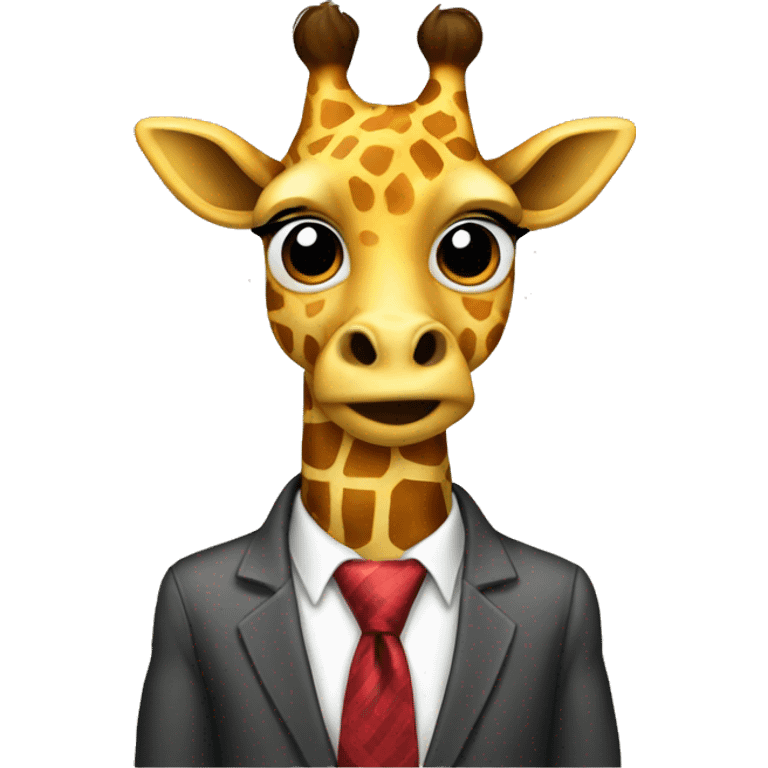 Giraffe in a tie emoji