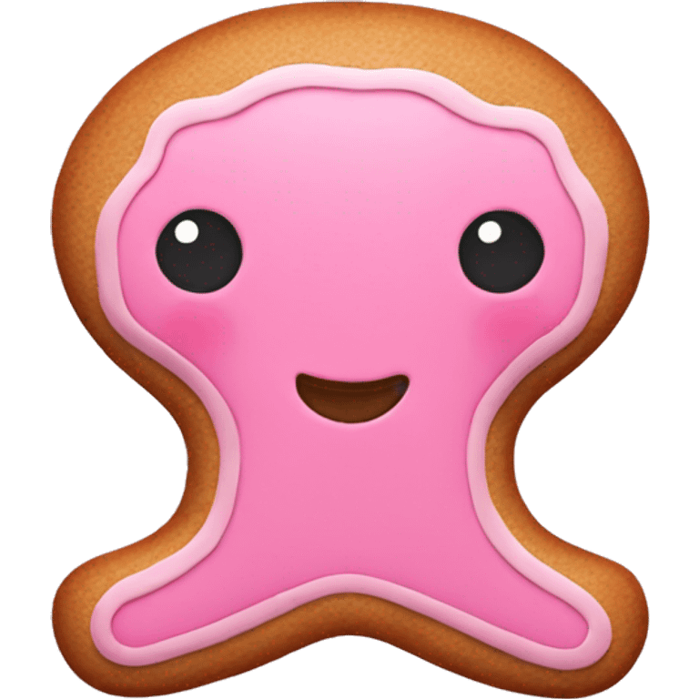 Pink gingerbread emoji