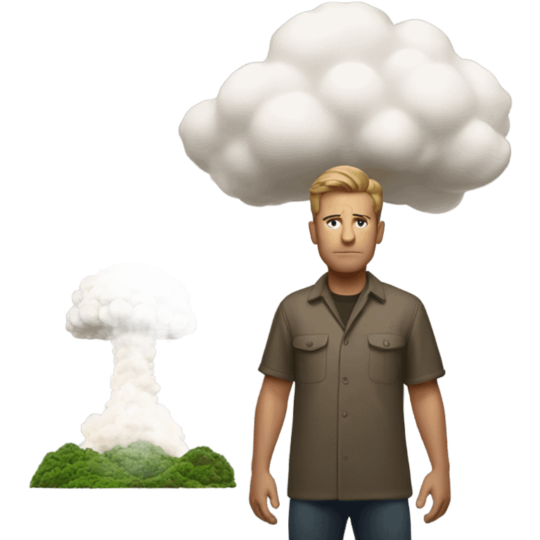 Guy with mushroom cloud explosion emoji