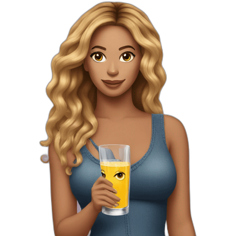 Beyoncé hiding a glass horse emoji