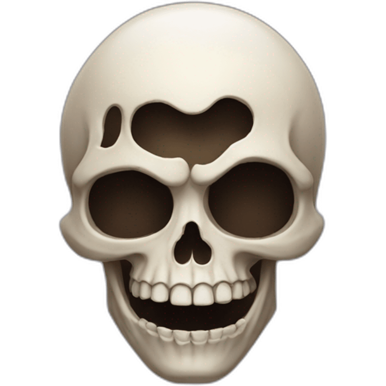 Funny weird skull emoji