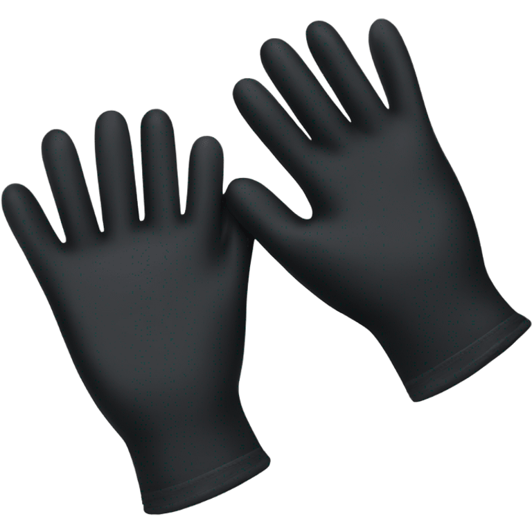 Pair of black Nitrile gloves  emoji