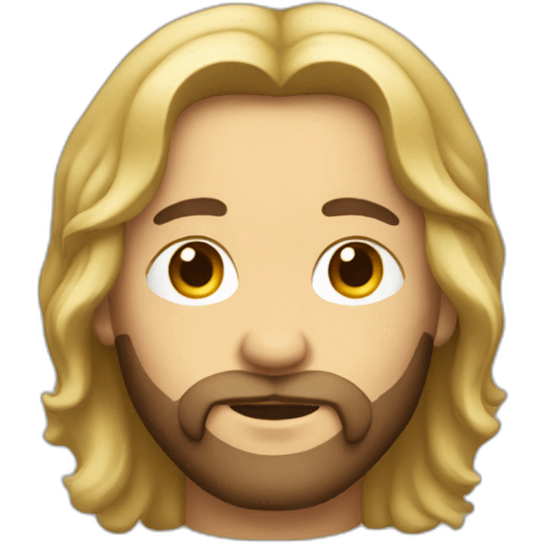 jesus avec cheveux court et blond emoji