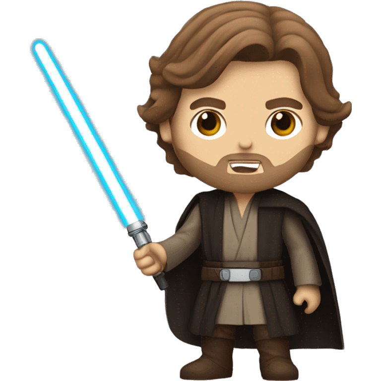 Anakin Skywalker with beard as a Jedi Master emoji