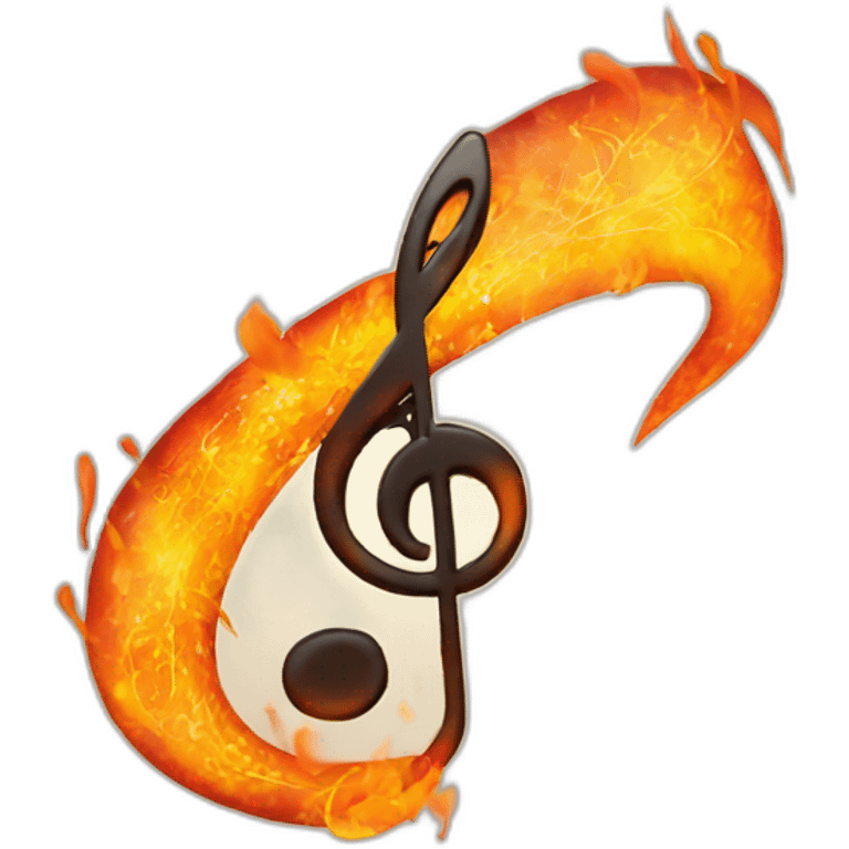 fiery music notes emoji