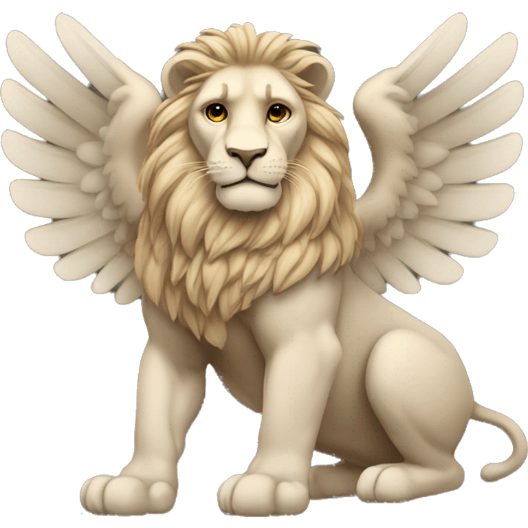 winged lion’s upper body with arms crossed emoji