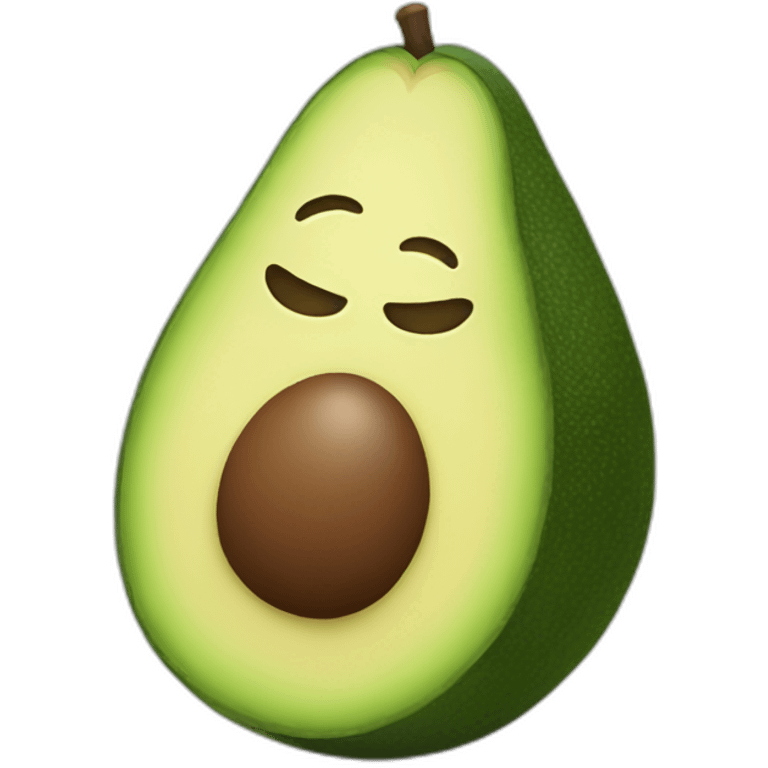 Avocado smiling emoji