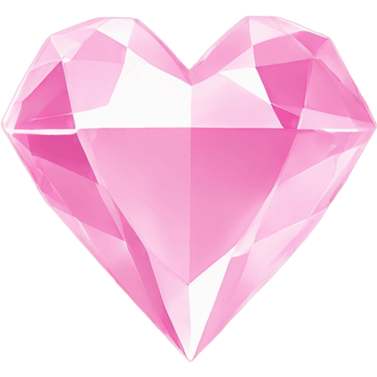 Pink diamond sparkle heart emoji