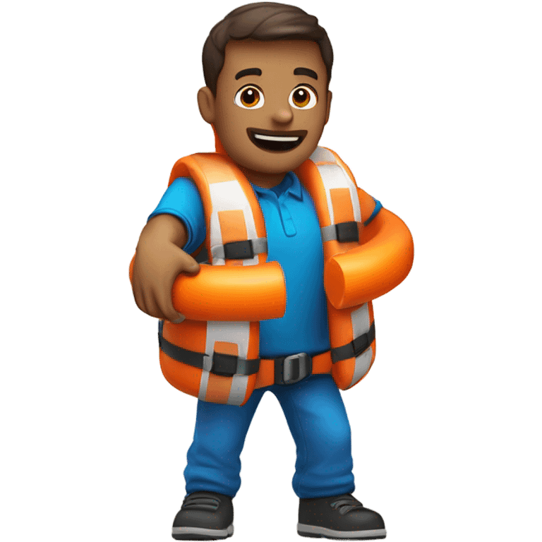 man throwing a life preserver emoji