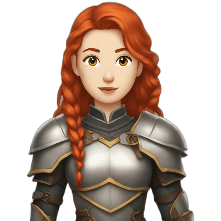 Dnd paladin girl redhead emoji