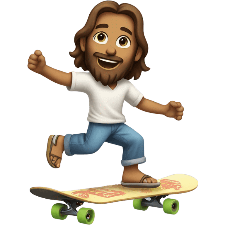 Jesus skateboarding  emoji