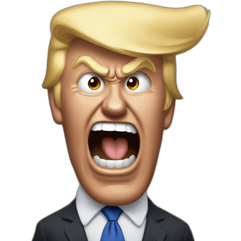 Donald Trump screaming emoji