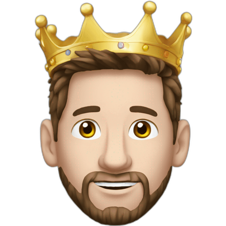 Messi avec couronne emoji